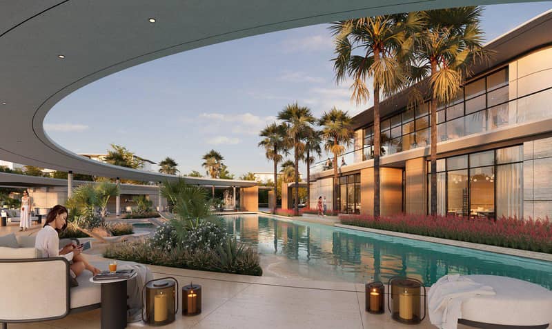 New complex of villas Karl Lagerfeld with swimming pools and roof-top terraces, Nad Al Sheba, Dubai, UAE — photo 16