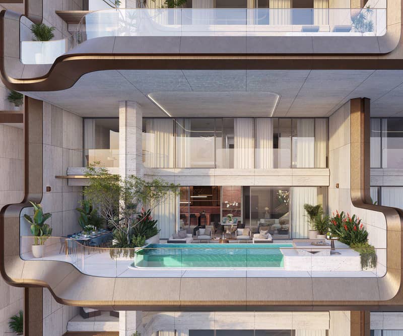 New luxury waterfront residence Alba with a private beach and a spa center in the exclusive area, Palm Jumeirah, Dubai, UAE — photo 7
