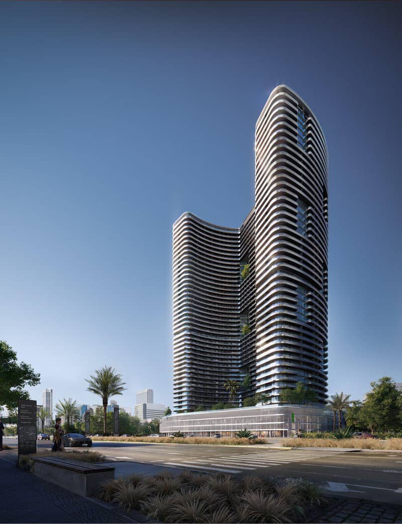 New high-rise residence Binghatti Hills with swimming pools, sports grounds and a green area, Barsha South, Dubai, UAE — photo 7
