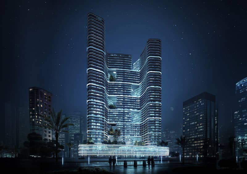 New high-rise residence Binghatti Hills with swimming pools, sports grounds and a green area, Barsha South, Dubai, UAE — photo 2