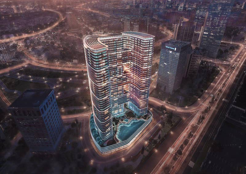 New high-rise residence Binghatti Hills with swimming pools, sports grounds and a green area, Barsha South, Dubai, UAE — photo 5