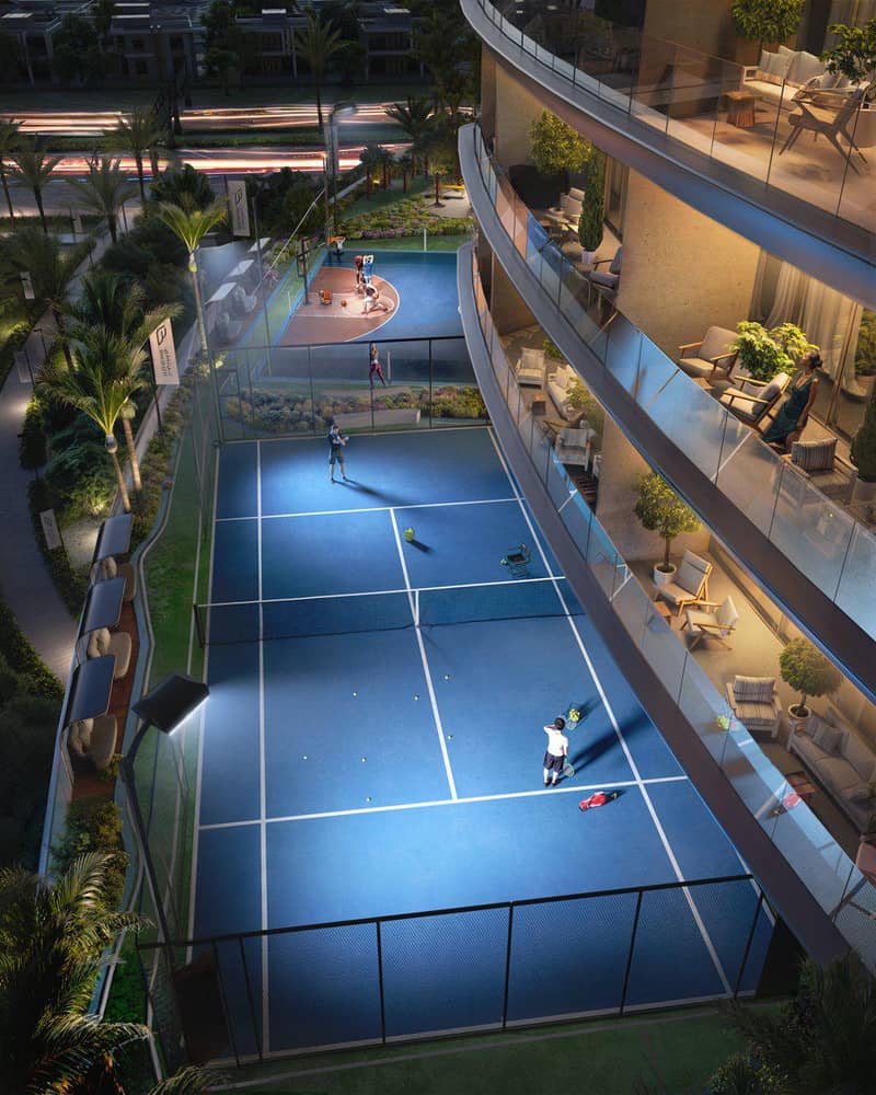 New high-rise residence Binghatti Hills with swimming pools, sports grounds and a green area, Barsha South, Dubai, UAE — photo 15