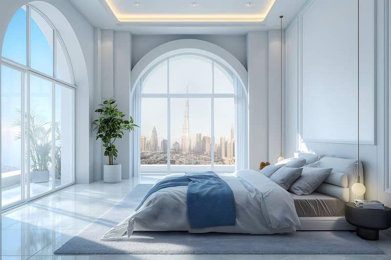 New high-rise Sky Tower Residence with a pool, a garden and a restaurant close to the canal, in the central area of Business Bay, Dubai, UAE — photo 32