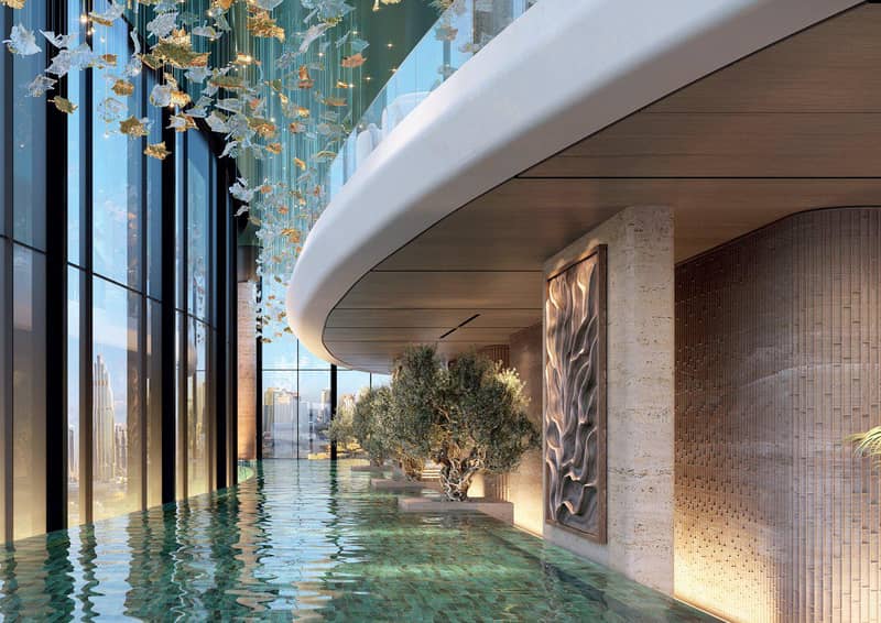 New high-rise Sky Tower Residence with a pool, a garden and a restaurant close to the canal, in the central area of Business Bay, Dubai, UAE — photo 7
