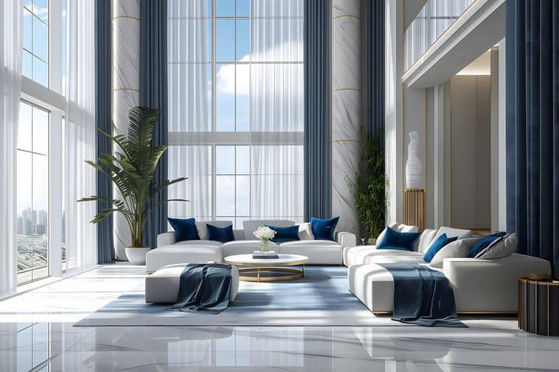 New high-rise Sky Tower Residence with a pool, a garden and a restaurant close to the canal, in the central area of Business Bay, Dubai, UAE — photo 30