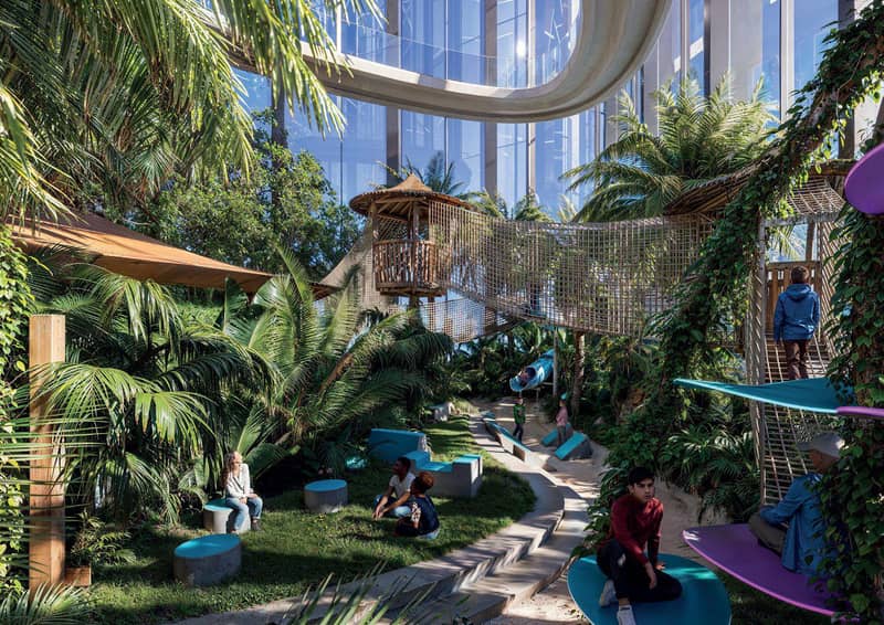 New high-rise Sky Tower Residence with a pool, a garden and a restaurant close to the canal, in the central area of Business Bay, Dubai, UAE — photo 4