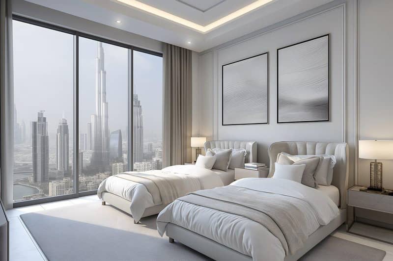 New high-rise Sky Tower Residence with a pool, a garden and a restaurant close to the canal, in the central area of Business Bay, Dubai, UAE — photo 28