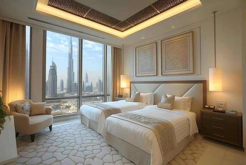 New high-rise Sky Tower Residence with a pool, a garden and a restaurant close to the canal, in the central area of Business Bay, Dubai, UAE — photo 18