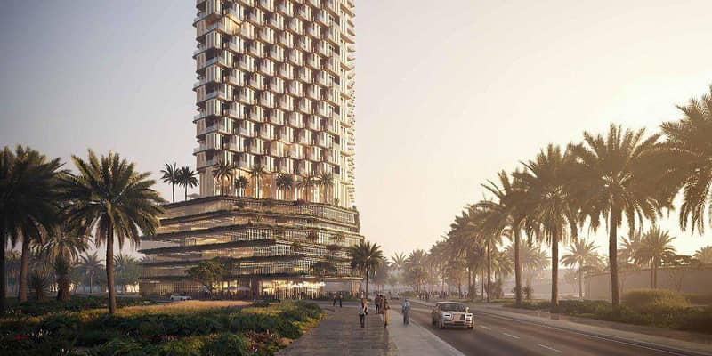 New high-rise One B Tower with a swimming pool, lounge areas and a co-working area, Al Quoz, Dubai, UAE — photo 12