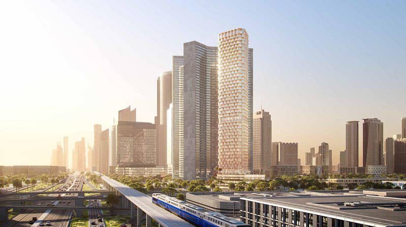 New high-rise One B Tower with a swimming pool, lounge areas and a co-working area, Al Quoz, Dubai, UAE — photo 2