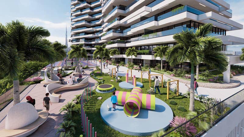 Новая резиденция Trinity с бассейном и аквапарком, Arjan-Dubailand, Дубай, ОАЭ — фото 14