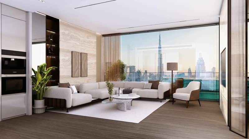 New high-rise residence One by Binghatti with swimming pools and a tennis court in the central area of Business Bay, Dubai, UAE — photo 9