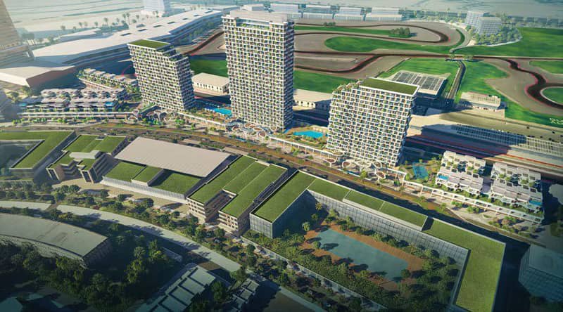New Takaya Residence with swimming pools and a so-working area near the autodrome, Motor City, Dubai, UAE — photo 9