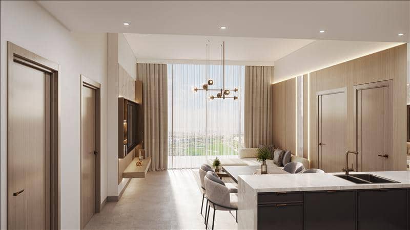 Новый комплекс меблированных апартаментов Fairway Residences с бассейнами и видами на поле для гольфа, Dubai Sports City, Дубай, ОАЭ — фото 5