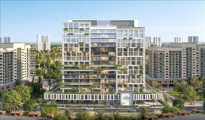 Новый комплекс меблированных апартаментов Fairway Residences с бассейнами и видами на поле для гольфа, Dubai Sports City, Дубай, ОАЭ — фото 29