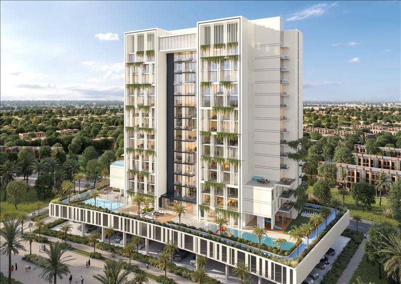 Новый комплекс меблированных апартаментов Fairway Residences с бассейнами и видами на поле для гольфа, Dubai Sports City, Дубай, ОАЭ — фото 30