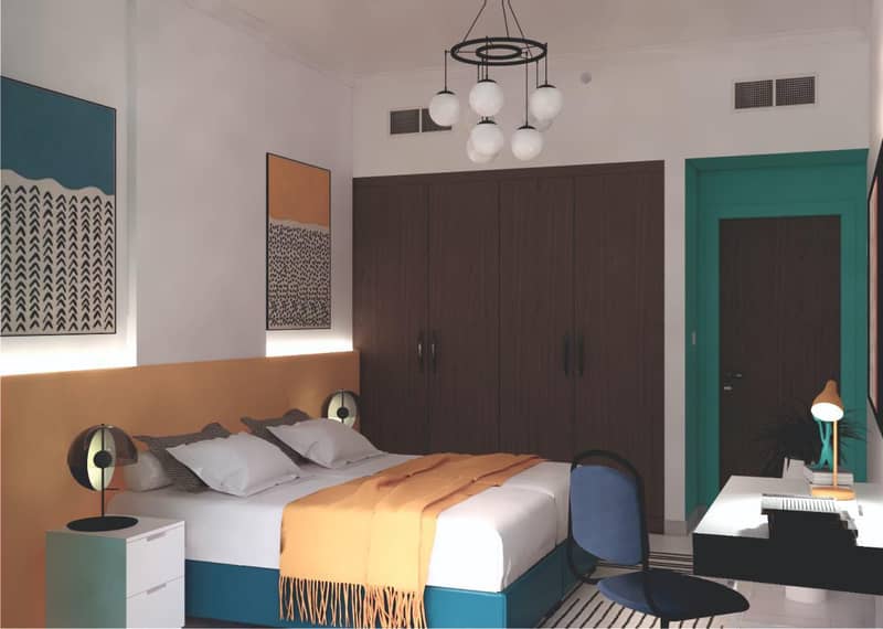 Complex of serviced apartments Izzzi Life with a swimming pool and a co-working area, JVC, Dubai, UAE — photo 4