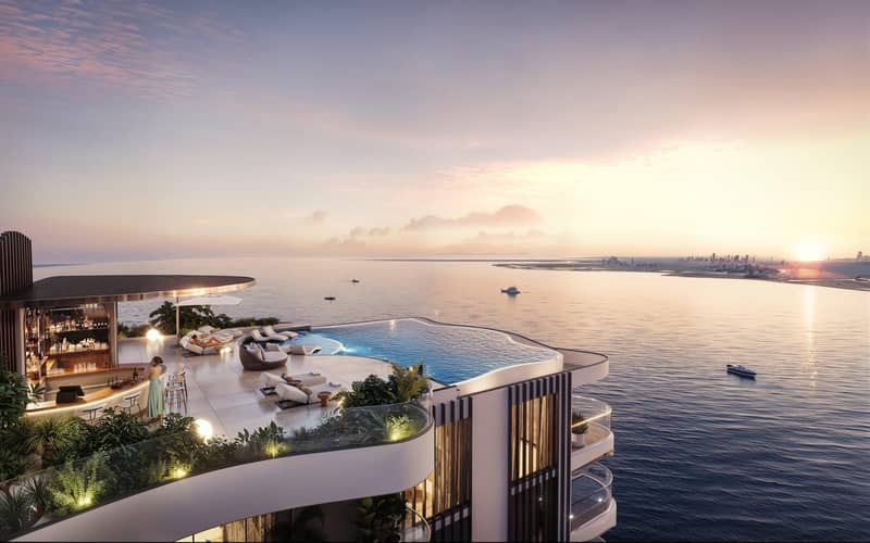 New waterfront complex The Pier Residences with swimming pools close to Downtown Dubai, Dubai Maritime City, Dubai, UAE — photo 2