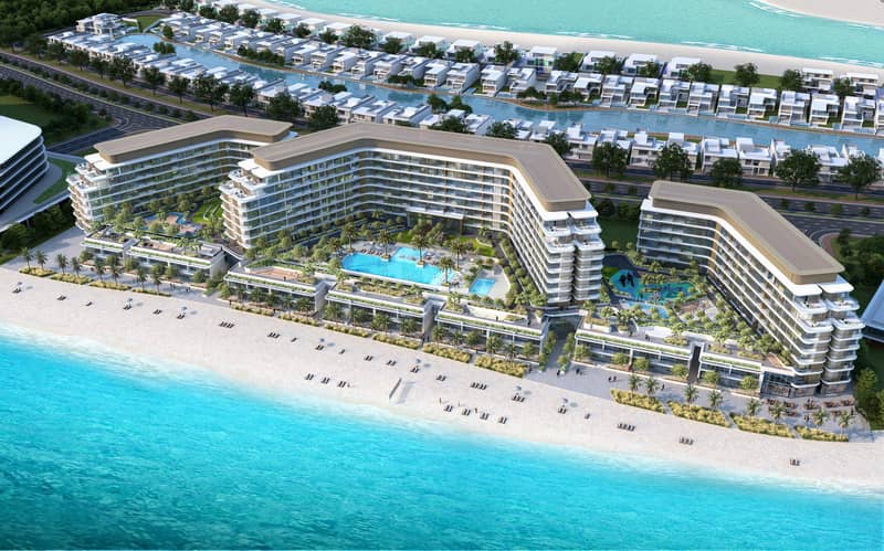 Новый комплекс Selene Beach Residences с лагуной, бассейном и парками, Al Seanneeah, Дубай, ОАЭ — фото 2