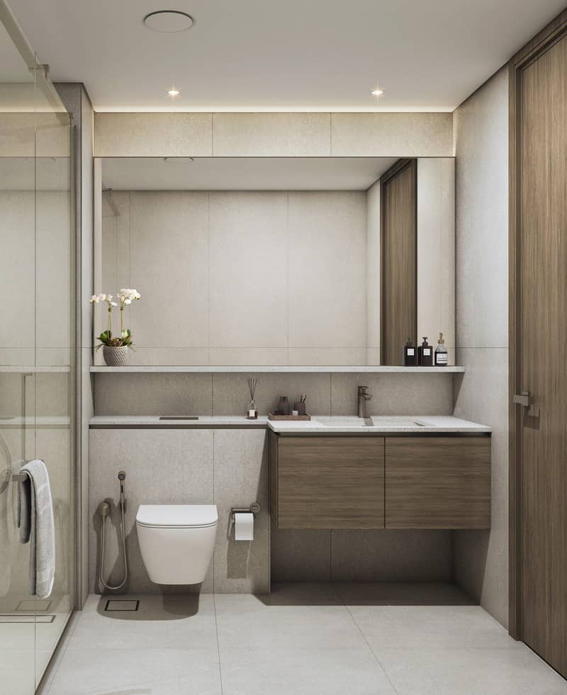 New Selene Beach Residences with a lagoon, a swimming pool and parks, Al Seanneeah, Dubai, UAE — photo 7