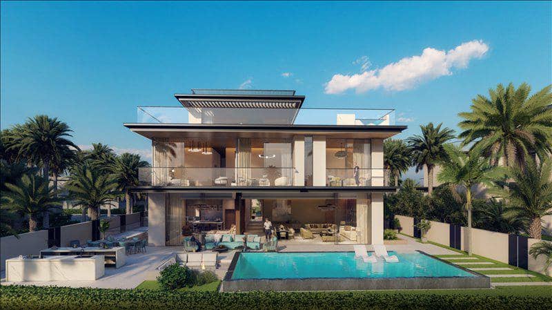 New complex of villas Nineteen Riviera Lagoon with swimming pools and underground garages, Nad Al Sheba, Dubai, UAE — photo 3