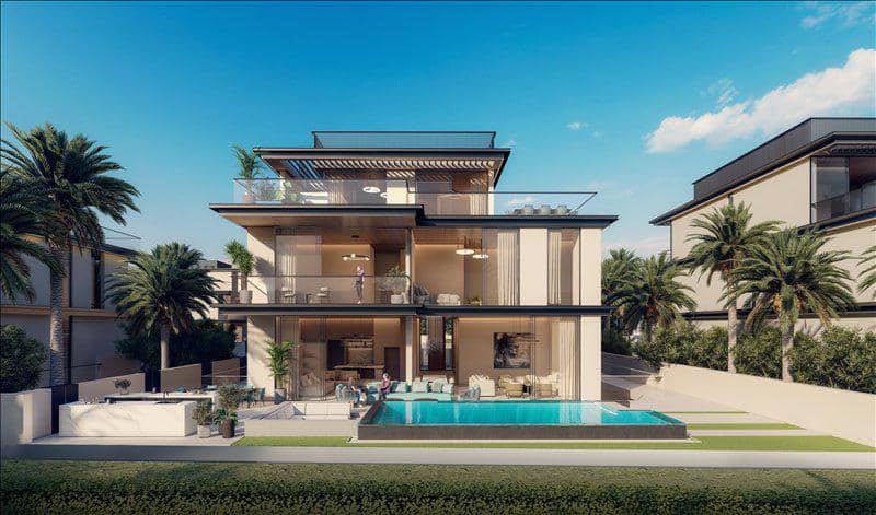 New complex of villas Nineteen Riviera Lagoon with swimming pools and underground garages, Nad Al Sheba, Dubai, UAE — photo 10