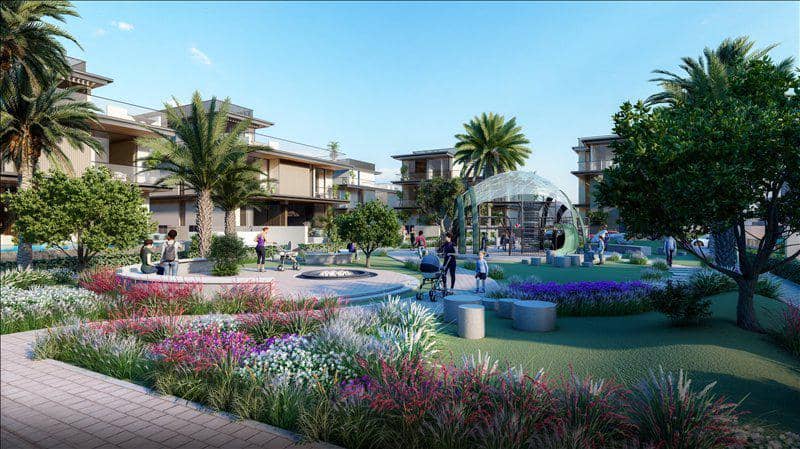 New complex of villas Nineteen Riviera Lagoon with swimming pools and underground garages, Nad Al Sheba, Dubai, UAE — photo 27