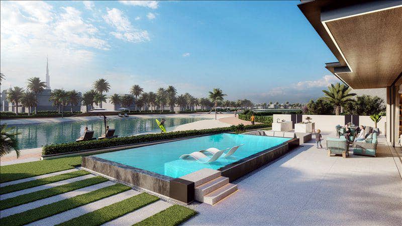 New complex of villas Nineteen Riviera Lagoon with swimming pools and underground garages, Nad Al Sheba, Dubai, UAE — photo 4