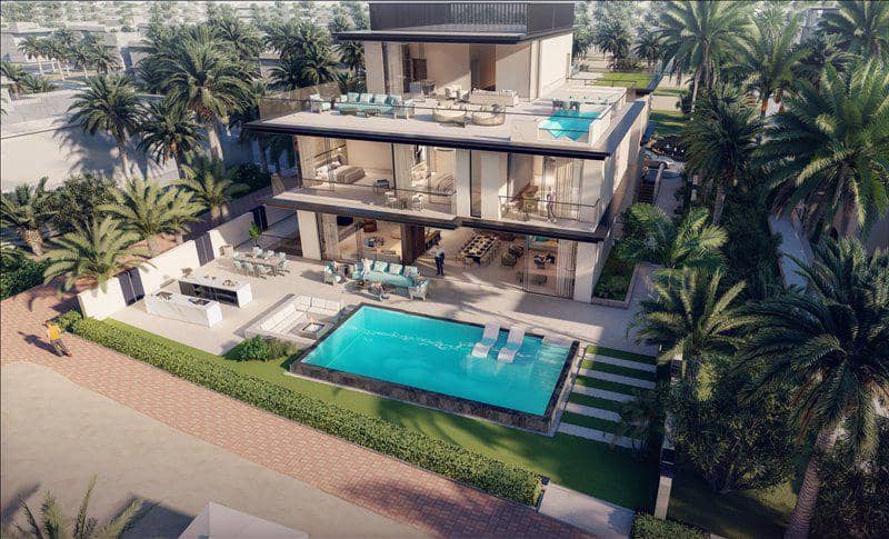 New complex of villas Nineteen Riviera Lagoon with swimming pools and underground garages, Nad Al Sheba, Dubai, UAE — photo 5