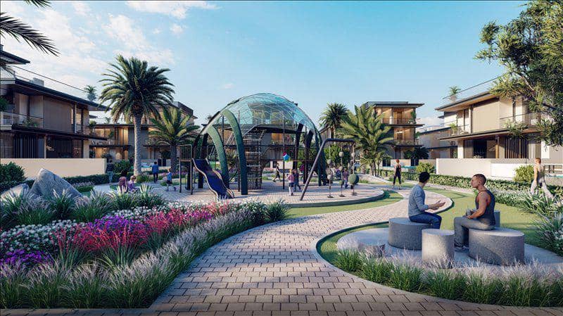 New complex of villas Nineteen Riviera Lagoon with swimming pools and underground garages, Nad Al Sheba, Dubai, UAE — photo 26
