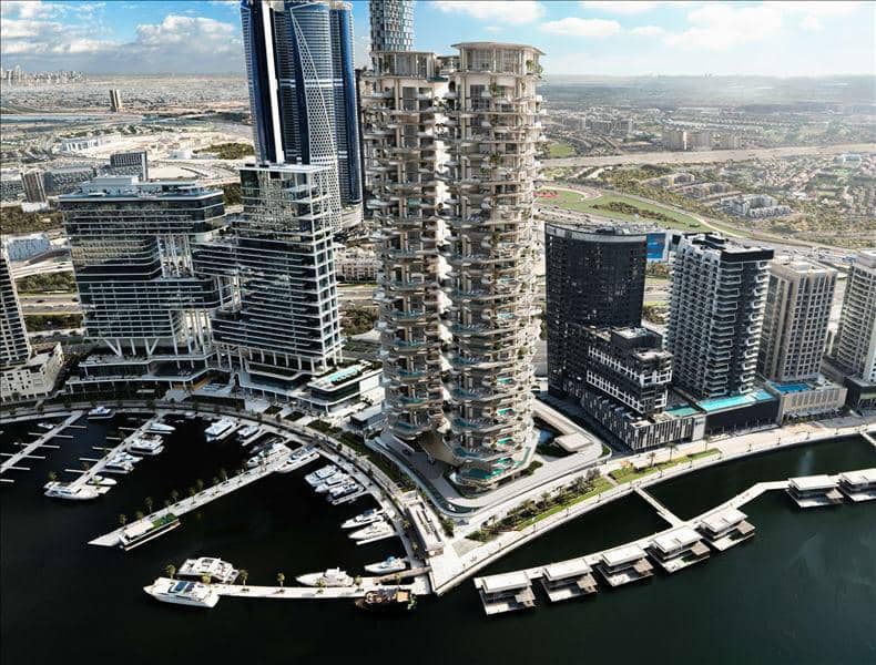 New residence One Sankari (Flagship) with swimming pools, tennis courts and a business lounge, Business Bay, Dubai, UAE — photo 2