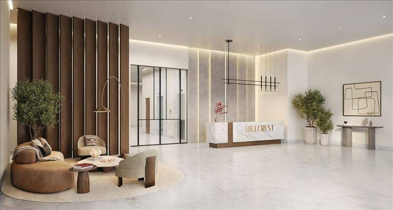 New Hillcrest Residence with a swimming pool and a park in a green area, Town Square, Dubai, UAE — photo 7