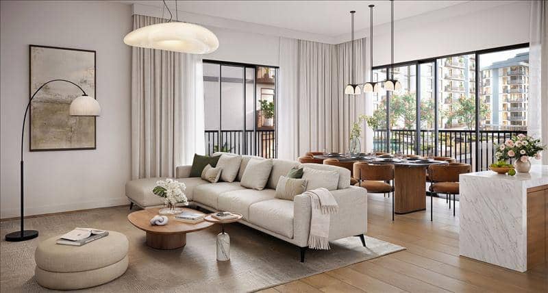 New Hillcrest Residence with a swimming pool and a park in a green area, Town Square, Dubai, UAE — photo 5