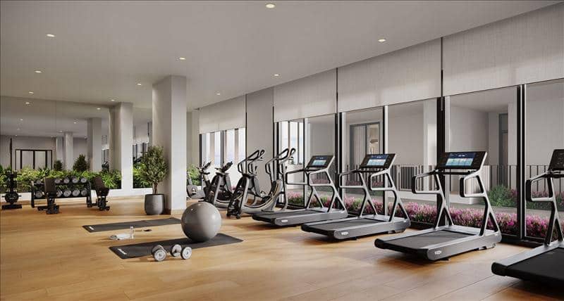 New Hillcrest Residence with a swimming pool and a park in a green area, Town Square, Dubai, UAE — photo 6
