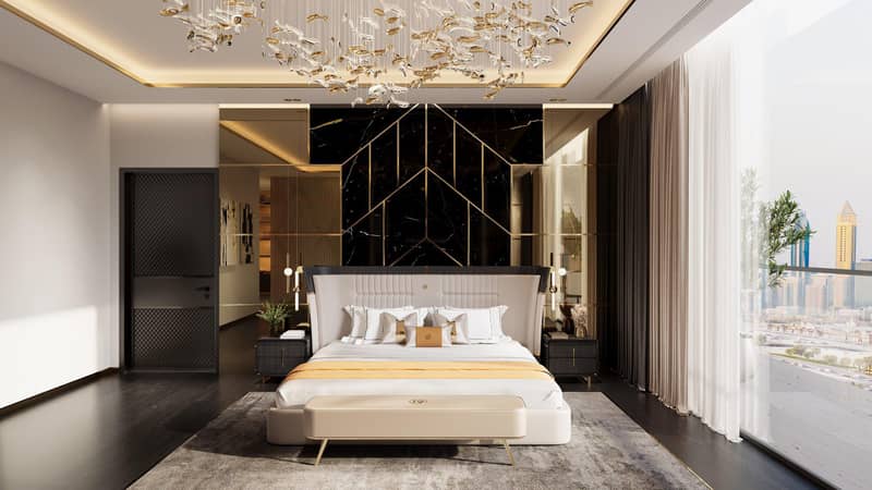 Apartments in the new high-rise residence Bayz 102 with pools, parks and a tennis court next to Burj Khalifa, the Business Bay area, Dubai — photo 35