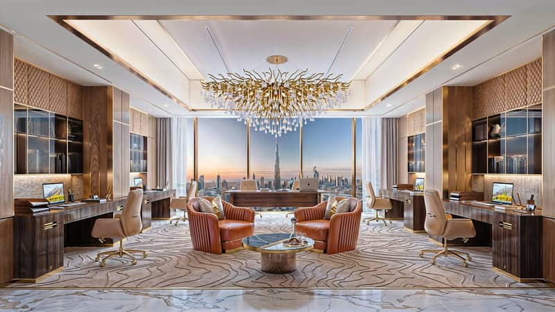 Apartments in the new high-rise residence Bayz 102 with pools, parks and a tennis court next to Burj Khalifa, the Business Bay area, Dubai — photo 21