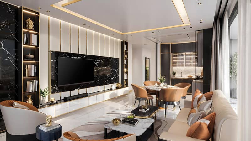 Apartments in the new high-rise residence Bayz 102 with pools, parks and a tennis court next to Burj Khalifa, the Business Bay area, Dubai — photo 25