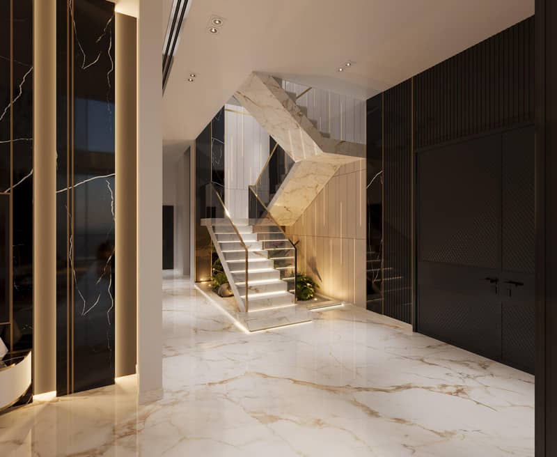 Apartments in the new high-rise residence Bayz 102 with pools, parks and a tennis court next to Burj Khalifa, the Business Bay area, Dubai — photo 33
