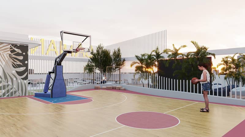 Apartments in the new high-rise residence Bayz 102 with pools, parks and a tennis court next to Burj Khalifa, the Business Bay area, Dubai — photo 16