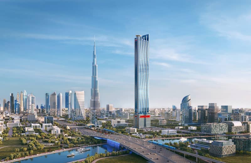 Apartments in the new high-rise residence Bayz 102 with pools, parks and a tennis court next to Burj Khalifa, the Business Bay area, Dubai — photo 3
