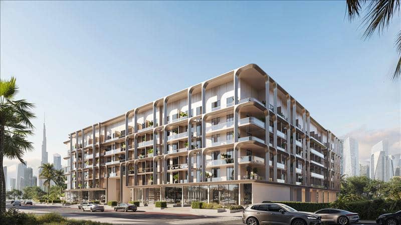 Apartments in the new residence One Beverly with pools, a mini-golf course in the area with developed infrastructure Arjan-Dubailand, Dubai — photo 14