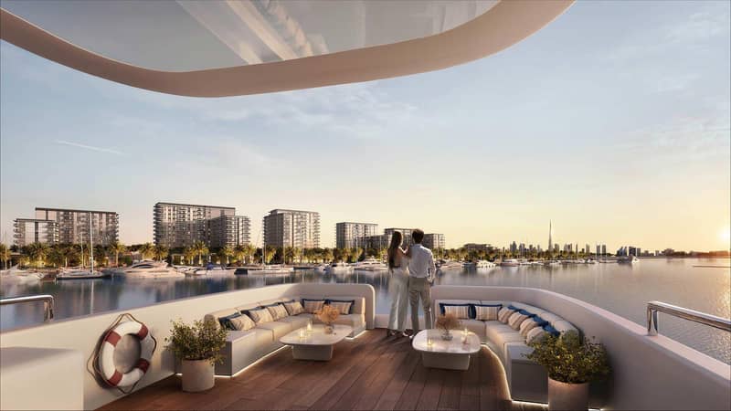Новый комплекс таунхаусов Pier Point 1&2 с живописным видом, бассейном и зелеными зонами на первой линии у моря, Port Rashid, Дубай, ОАЭ — фото 3