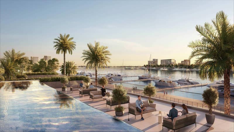 Новый комплекс таунхаусов Pier Point 1&2 с живописным видом, бассейном и зелеными зонами на первой линии у моря, Port Rashid, Дубай, ОАЭ — фото 5