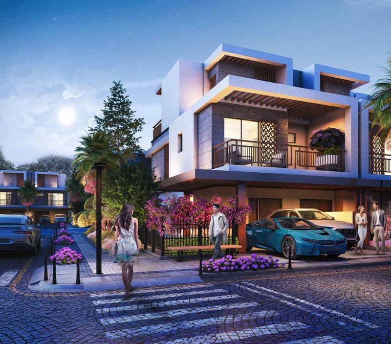 Townhouses in the new Violet 4 residence with a swimming pool, parks and a petting zoo in the Damac Hills 2 area, Dubai — photo 7