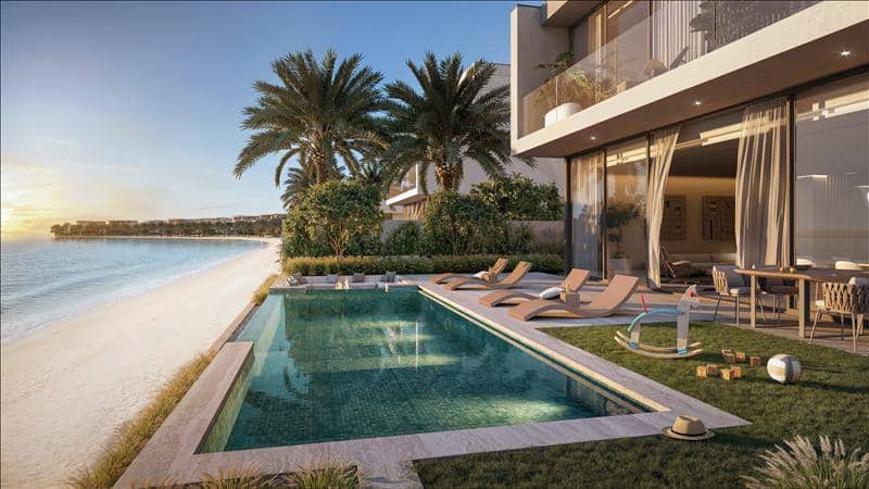 Новый комплекс Beach Villas с прямым выходом на пляж и водными спортивными объектами, Palm Jebel Ali, Дубай, ОАЭ — фото 10