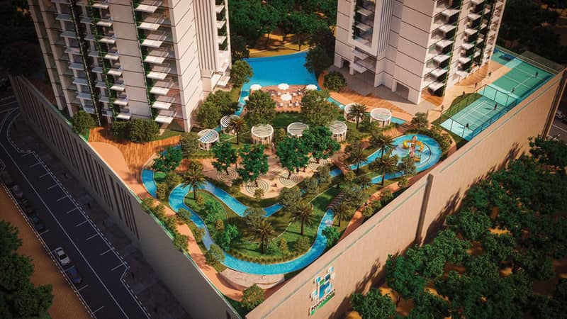 Новый комплекс меблированных апартаментов Maimoon Gardens с бассейном, водопадом и спортивными площадками, JVC, Дубай, ОАЭ — фото 12