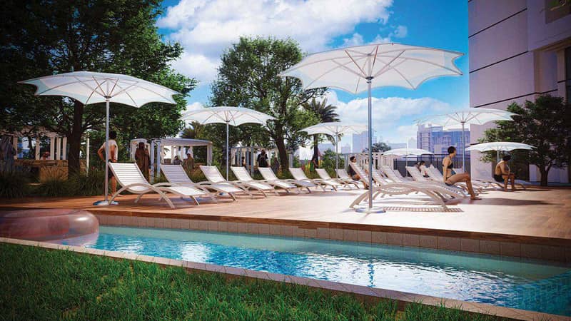 Новый комплекс меблированных апартаментов Maimoon Gardens с бассейном, водопадом и спортивными площадками, JVC, Дубай, ОАЭ — фото 10