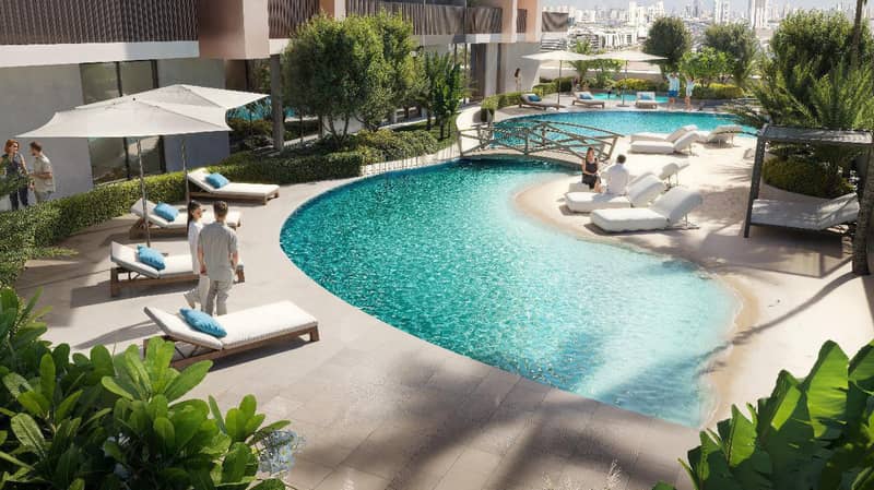 New complex of furnished apartments ESSENL1FE with two swimming pools and commercial premises, JVT, Dubai, UAE — photo 4