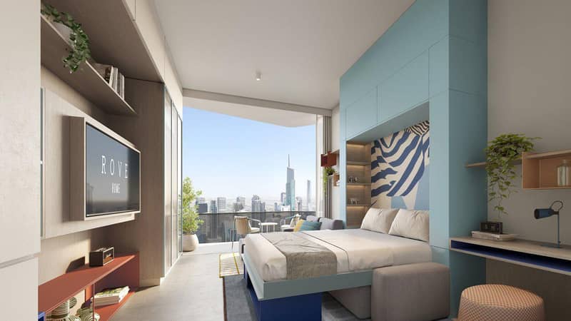 New residential complex Rove Dubai Marina with swimming pools, lounge and co-working areas in the heart of Dubai Marina, Dubai, UAE — photo 8