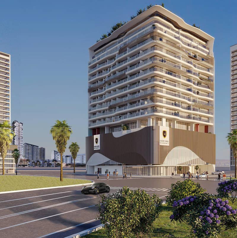Новый комплекс Lucky Oasis Residence с бассейном-пляжем, клубом и мини-гольфом, JVC, Дубай, ОАЭ — фото 2